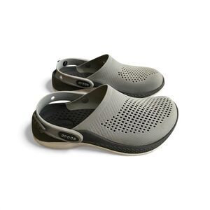 Crocs Literide 360 Clogs M 4 W 6 Gray White Comfort Slide Beach Casual